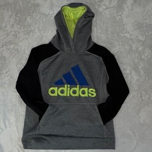 Adidas Hoodie Sweatshirt Youth Size 12-14 Pullover Mesh Hood Boys